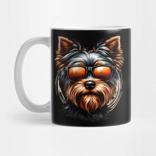 Funny Yorkshire Terrier with Sunglasses Mug